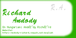 richard andody business card